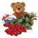 red roses with teddy and chocolates. Berlin
